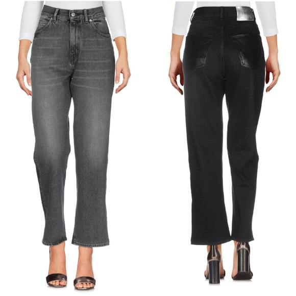 Golden Goose Two Tone High Rise Straight Leg Leather Pocket Jeans Size 2… - Picture 1 of 15